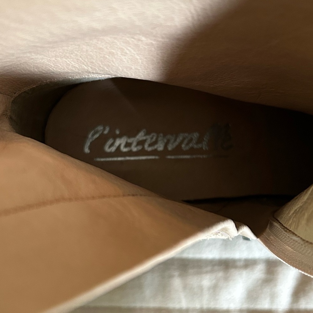 L'INTERVALLE Tan Ankle Booties with Square Toe - Picture 6 of 10